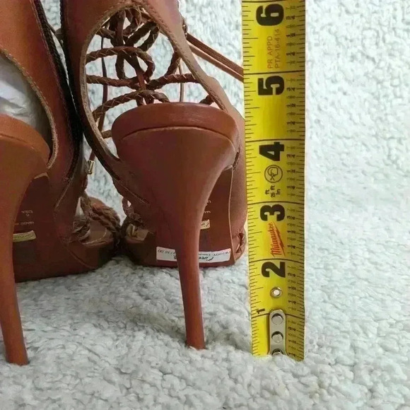 NWT L'INTERVALLE heel sandals size 6 Tan LEATHER NEW !! Made in  Brazil - Picture 11 of 11